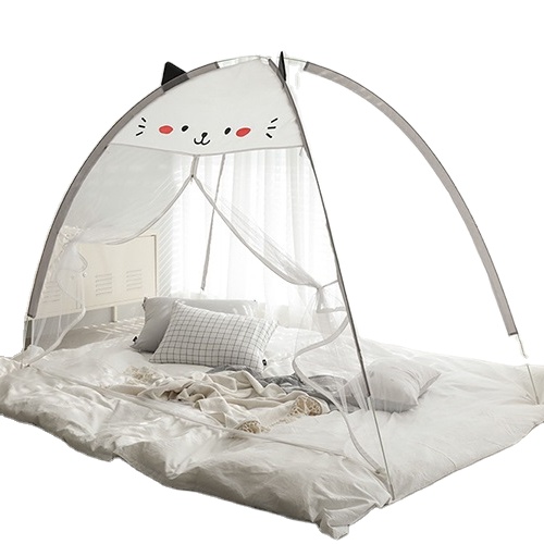 Niedliches Bett Baldachin für Babybett mit Netz Indoor Cat Moskitonetz 50 Tragbar Einfach 100% Polyester Gestrickt Gefaltet