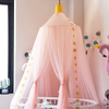Betthimmel Premium-Garn Spielzelt Bettwäsche für Kinder Spielen Lesen mit Kindern Runde Spitze Kuppelnetz Vorhänge Baby Jungen Und