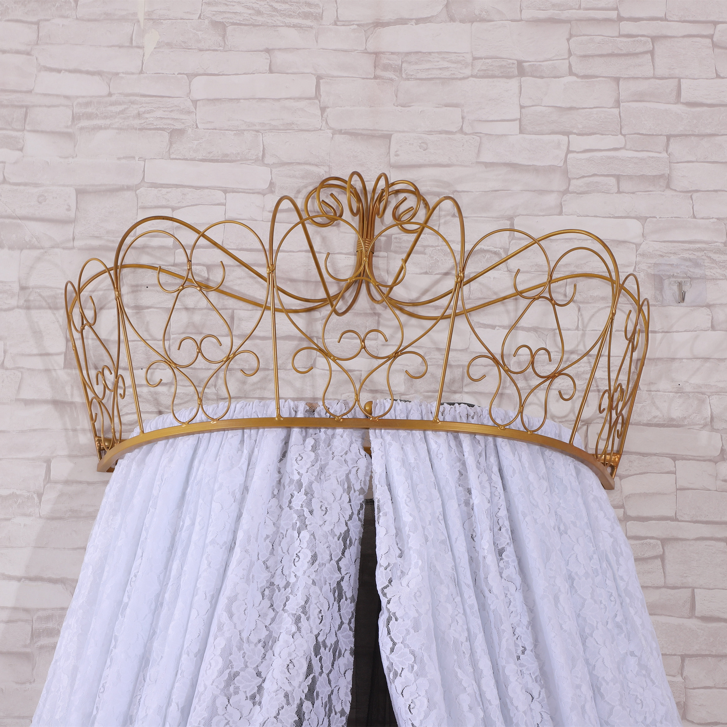 Neuestes Design Prinzessin Crown Top Moskitonetze Spitzenbettvorhänge