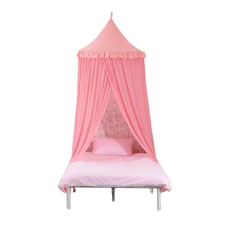 Neue Art Polyester rosa Moskitonetze runde Prinzessin Mädchen Bett Baldachin