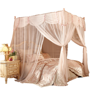 Neues Produkt King-Size-Himmelbett, rechteckig, mit Polyester behandelte Moskitonetze