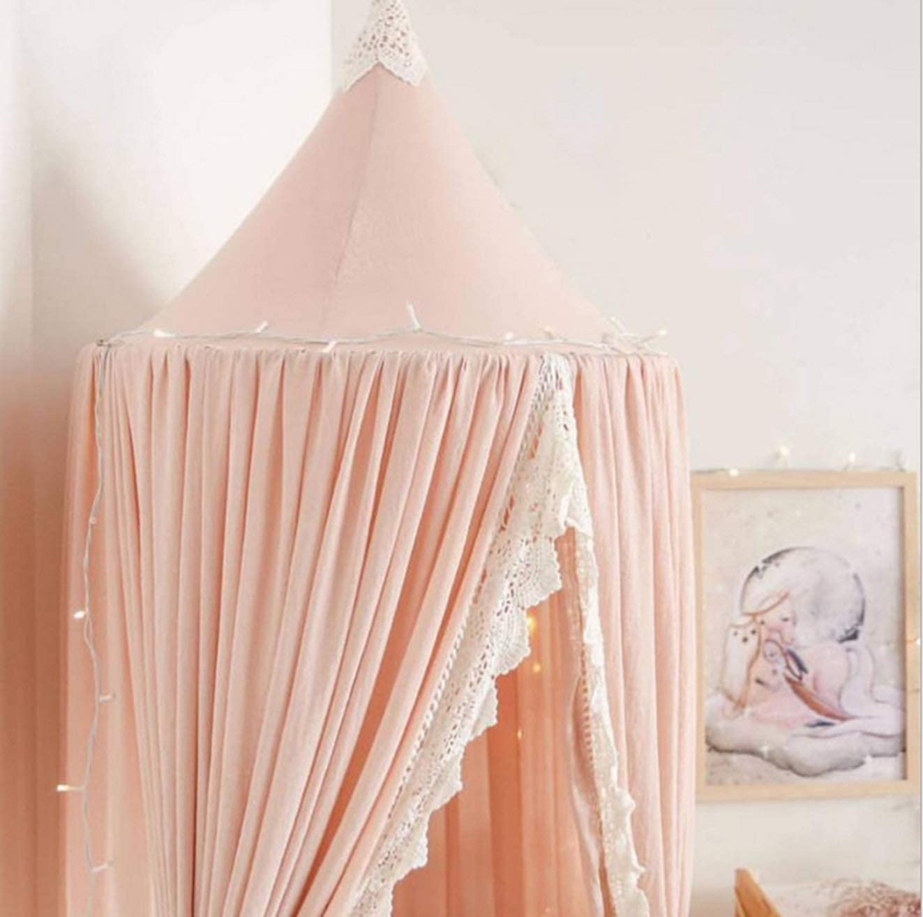 Kuppel Prinzessin Bett Baldachin Vorhang Baumwolle Zelt Kinderzimmer Dekor