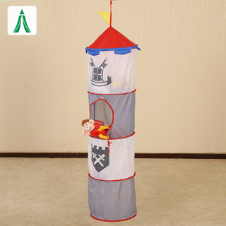 Hängende Stauraum-Taschen mit 3 Fächern Spielzeug-Aufbewahrungskorb für Kinderzimmer Organisation 100% Polyester-Hängetasche