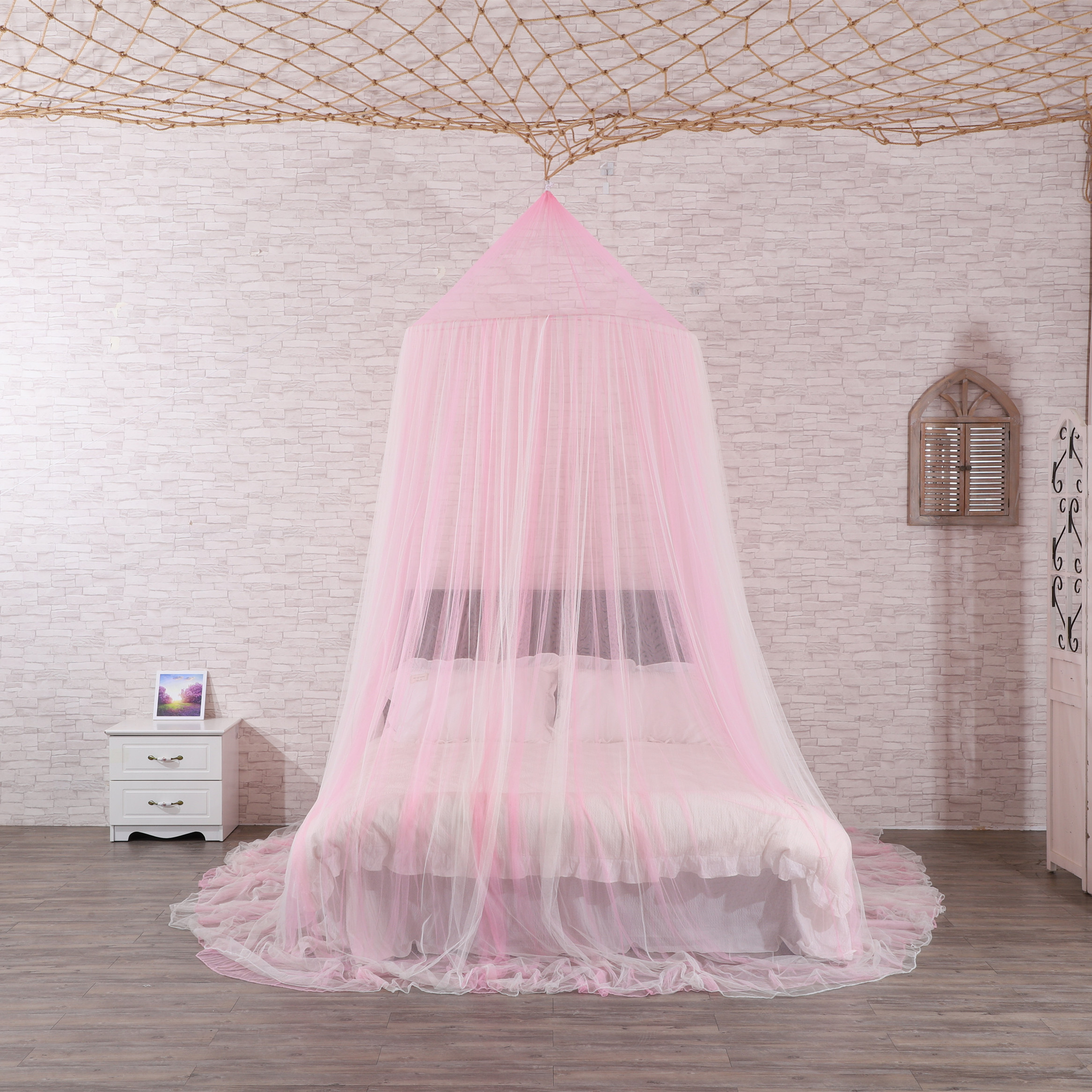 Die beliebtesten hochwertigen Moskitonetz große Kuppel Baldachin Doppelbett Netz King Size Moskitonetz Bett Baldachin für Mädchen