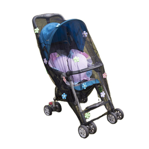 Moskitonetz mit Blumendekoration für Kinderwagen, Babyschalen, Autositze, Wiegen
