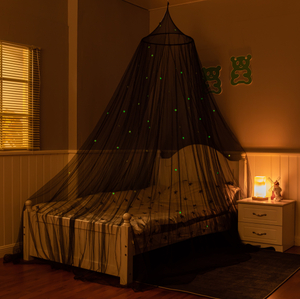 Amazon Popular Glow Moskitonetz-Überdachung für Kinder mit Moskitonetz-Doppelbett