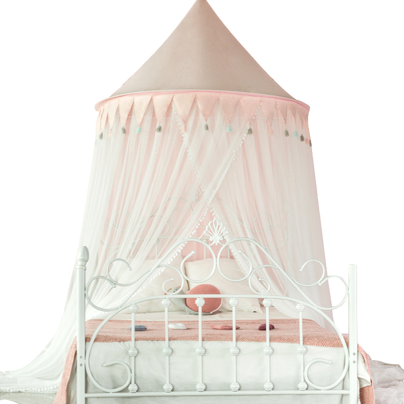 Bed Canopy Lace Moskitonetz Einzigartige Anhänger Spielzelt Bettwäsche mit Kindern Round Dome Netting Vorhänge