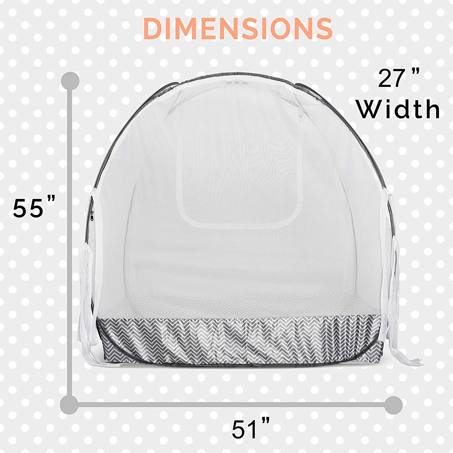 Baby Sicherheit Krippe Bett Baldachin Abdeckung Kleinkind Pop-up-Zelte mit Sichtfenster