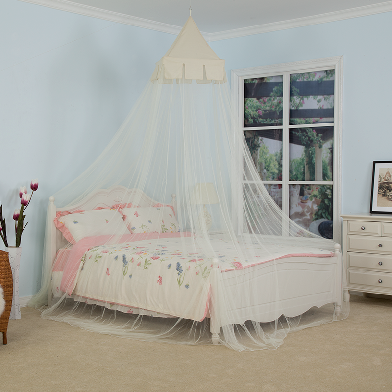 Ins Simple Crown TC Spire Canopy Sheer Mesh Indoor Schlafzimmer Single Double Bed Baby Girl's Betthimmel Dekoration Moskitonetz