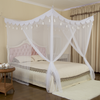 Vier Eckpfosten, elegantes Moskito-geschütztes Betthimmel-Set, Beige, Full/Queen/King