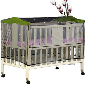 Stilvolles Unisex-Kinderbett-Netz, Premium-Schwarz, Babybett-Überdachung, Netzabdeckung mit Sternenmuster