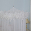 2020 New Style Charming Feather Decor Circle Hanging Mesh Moskitonetz