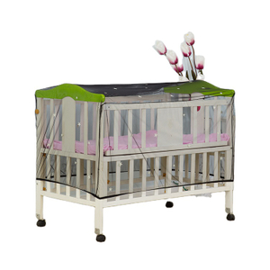 Moskitonetz für Kinderbett – Babybettnetz zum Schutz vor Insekten und zur sicheren Aufbewahrung des Babys mit Reißverschlussfunktion für schnellen, einfachen Zugriff