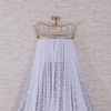 Bettvorhang Baldachin Moskitonetz Neu Zwei Schichten Weiche Spitze Design Prinzessin Krone Schwarz Weiß Rund Outdoor Camping Reise Voll
