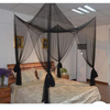 Moskitonetz, Betthimmel mit 4 Eckpfosten, schnelle und einfache Installation für Kingsize-Betten, großer Queen-Size-Bettvorhang (schwarz)